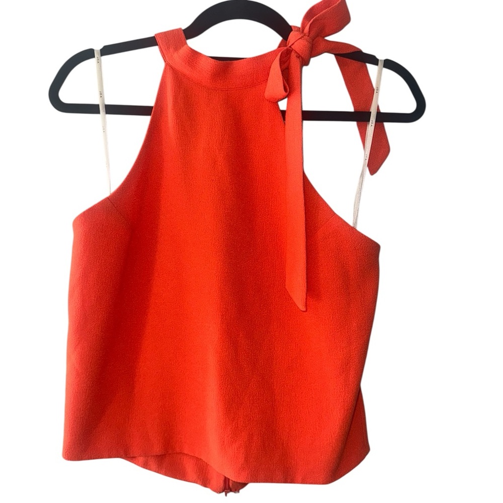 J.O.A. Vibrant Orange Halter Top